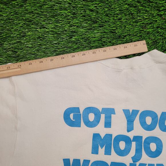 Vintage 90s Mountain Biking Sweatshirt Mens L Boxy Fit Neon Back Hit - Picture 12 of 14